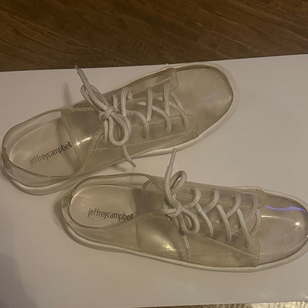 Jeffrey Campbell Transparent Sneakers with White Accents
